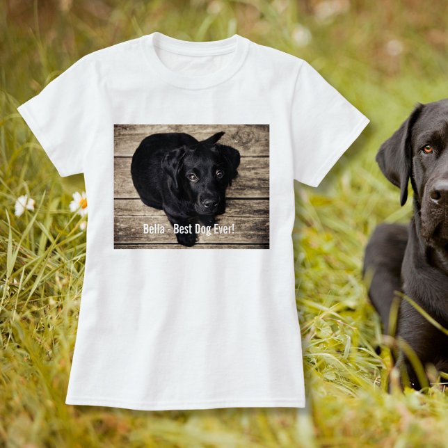 Camiseta Foto y nombre del perro del laboratorio negro pers (Subido por el creador)