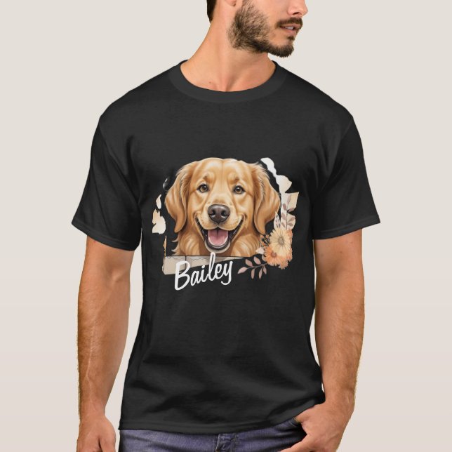 Camiseta Foto Y Nombre Del Personalizado Del mascota (Anverso)