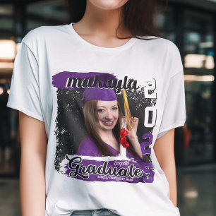 Camiseta Foto y nombre personalizados de graduación familia