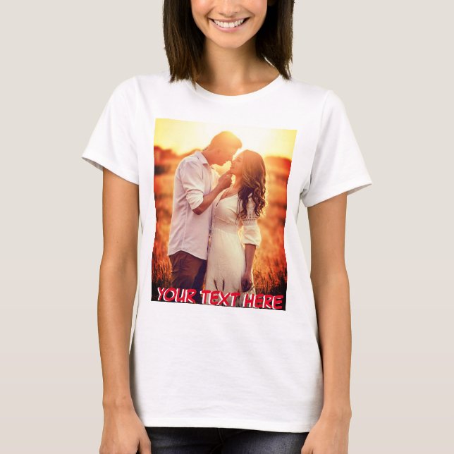 Camiseta Foto y texto del Personalizado (Anverso)