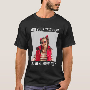 Camiseta Foto y texto o nombre personalizados