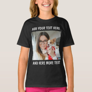 Camiseta Foto y texto o nombre personalizados
