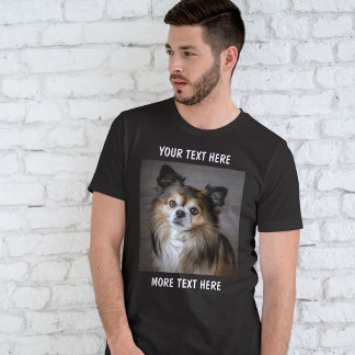 Camiseta Foto y texto o nombre personalizados