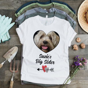 Camiseta Foto y texto personalizado de un perro hermano may