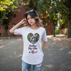 Camiseta Foto y texto personalizado de una hermana mayor de
