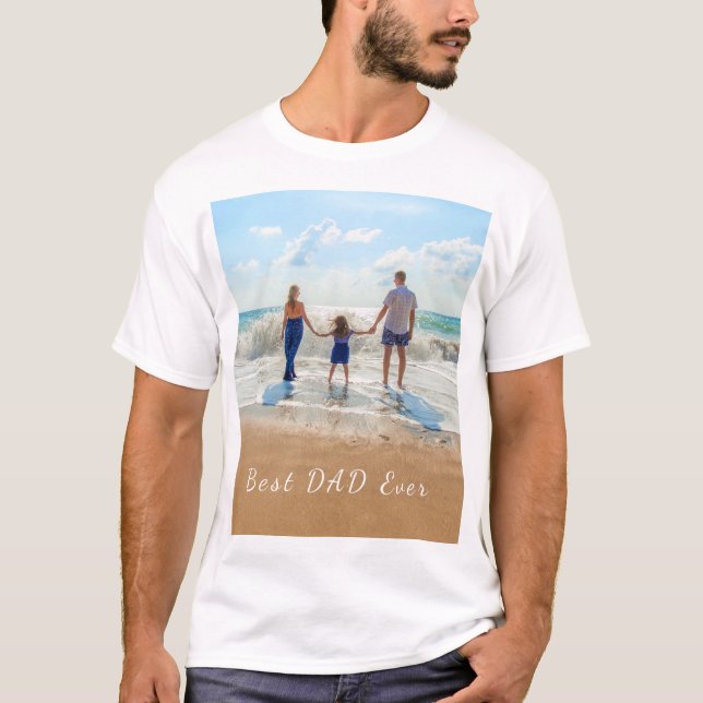 Camiseta Foto y texto personalizado: mejor DAD de la histor (Anverso)