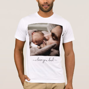 Camiseta Foto y texto personalizado - Te amo papá 