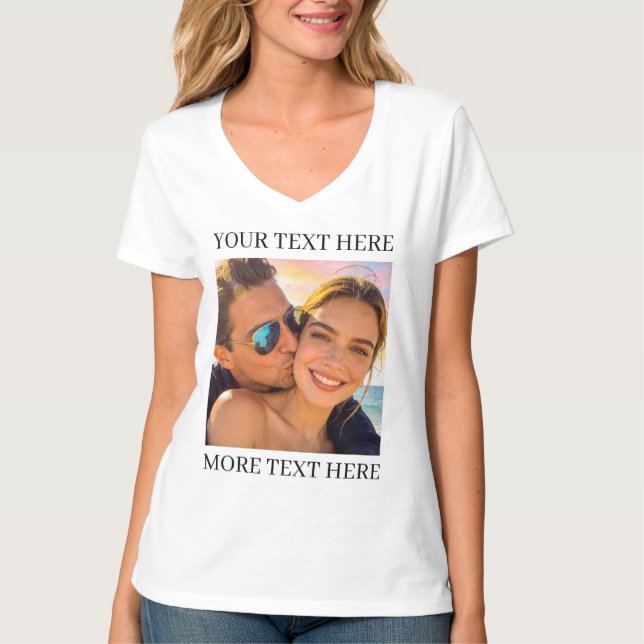 Camiseta Foto y Texto Personalizados (Anverso)