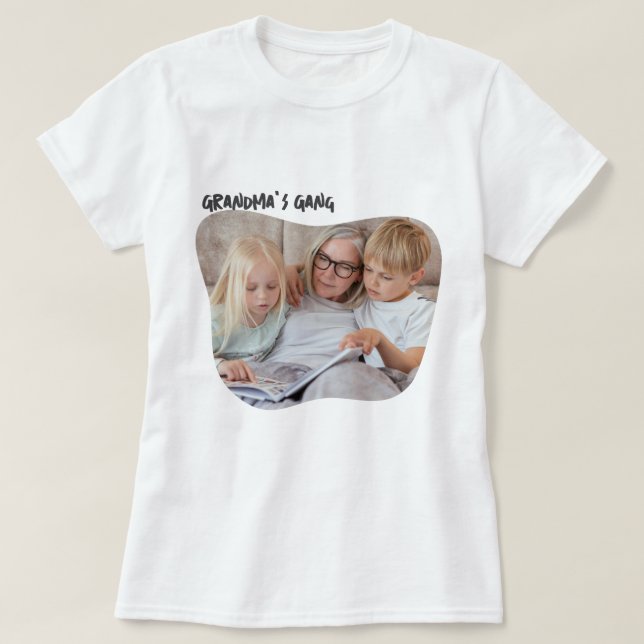 Camiseta Foto y texto personalizados (Diseño del anverso)
