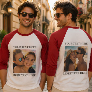 Camiseta Foto y texto personalizados a doble cara