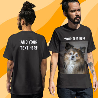 Camiseta Foto y texto personalizados a doble cara
