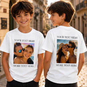 Camiseta Foto y texto personalizados a doble cara
