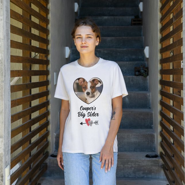 Camiseta Foto y texto personalizados de Perro hermano mayor (Subido por el creador)