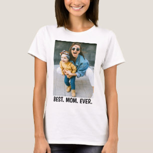 Camiseta Foto y texto personalizados: La mejor mamá del mun