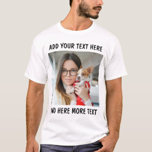 Camiseta Foto y texto personalizados o nombre