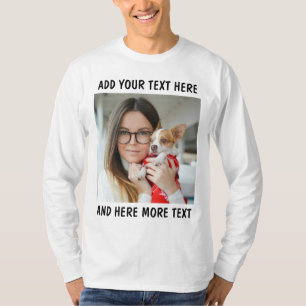 Camiseta Foto y texto personalizados o nombre