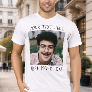 Camiseta Foto y texto personalizados o nombre feo divertido
