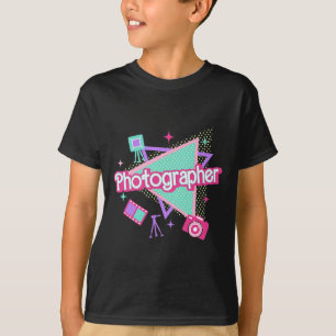 Camiseta Fotógrafa Retro Fotografía Rosa Hombres Mujeres Ch