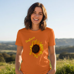 Camiseta Fotografía botánica de Sinflower rústica de campo
