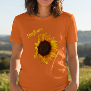 Camiseta Fotografía botánica de Sinflower rústica de campo