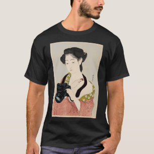 Camiseta Fotografia Cámara de fotografía esposa de Samurai