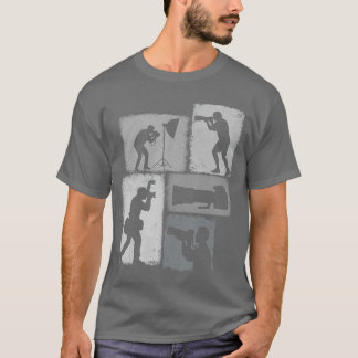 Camiseta Fotografía Collage Vintage Fotografía Hombres Foto