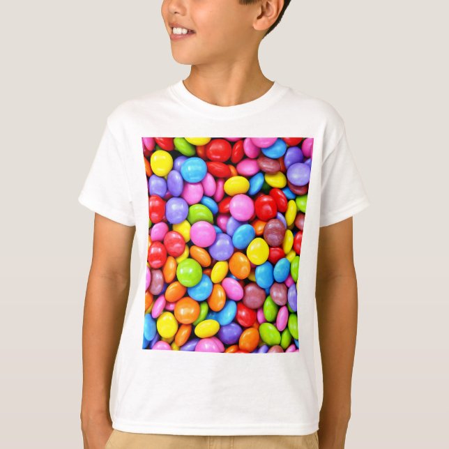 Camiseta Fotografía colorida de los caramelos (Anverso)