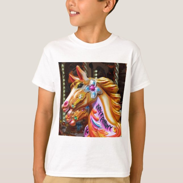 Camiseta Fotografía cuadrada - Caballos en curso (Anverso)