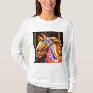 Camiseta Fotografía cuadrada - Caballos en curso
