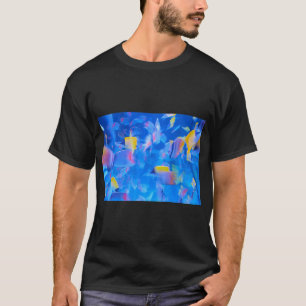 Camiseta Fotografía de Acuario Colorido Azul