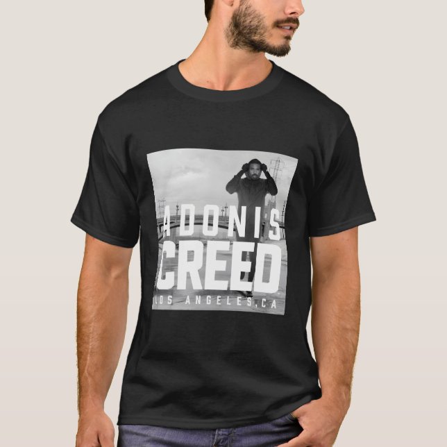 Camiseta Fotografía De Adonis Creed La Black And White (Anverso)