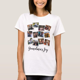 Camiseta Fotografía de alegría de la abuela Collage de moda