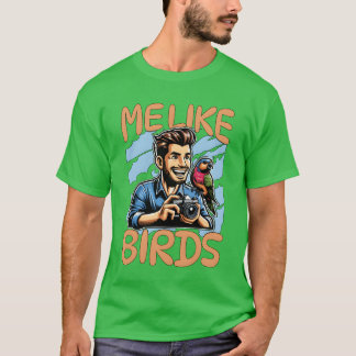 Camiseta Fotografía De Aves Me Gusta Aves Ornitología Aves