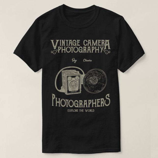 Camiseta Fotografía de cámara de época (Diseño del anverso)