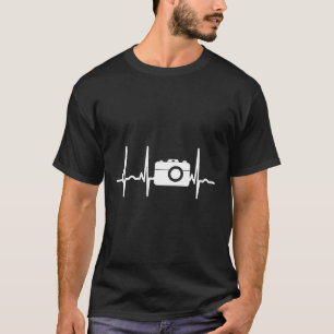 Camiseta Fotografía de cámara Fotógrafo divertido Heartbeat