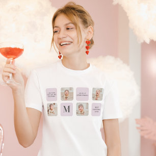 Camiseta Fotografía de Collage y mejor regalo morado de la