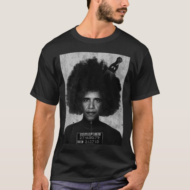 Camiseta Fotografía de detenido de Obama (Anverso)