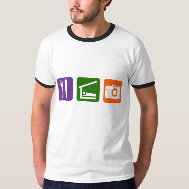 Camiseta Fotografía de Eat Sleep (Anverso)