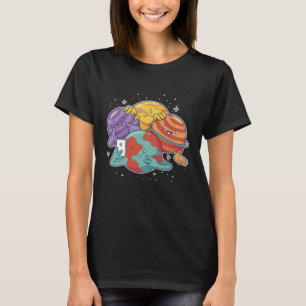 Camiseta Fotografía de espacio de selfie de planetas