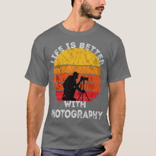 Camiseta Fotografía de fotógrafo Camera Lover Retro Vintag