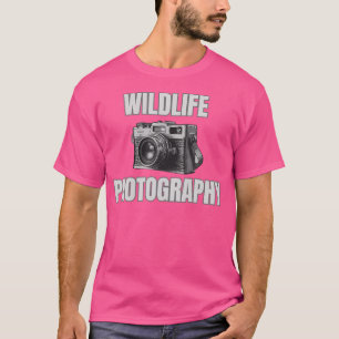 Camiseta Fotografía de Fotógrafo de Fauna con Cámara Antigü