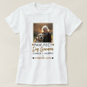Camiseta Fotografía de la abuela del perro con texto simple