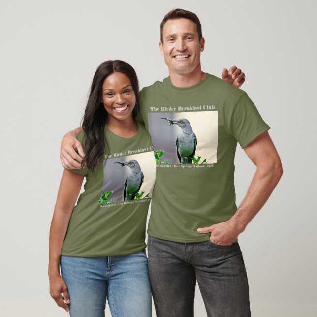 Camiseta Fotografía de la Naturaleza Mockingbird Birder T-S (Unisexo)