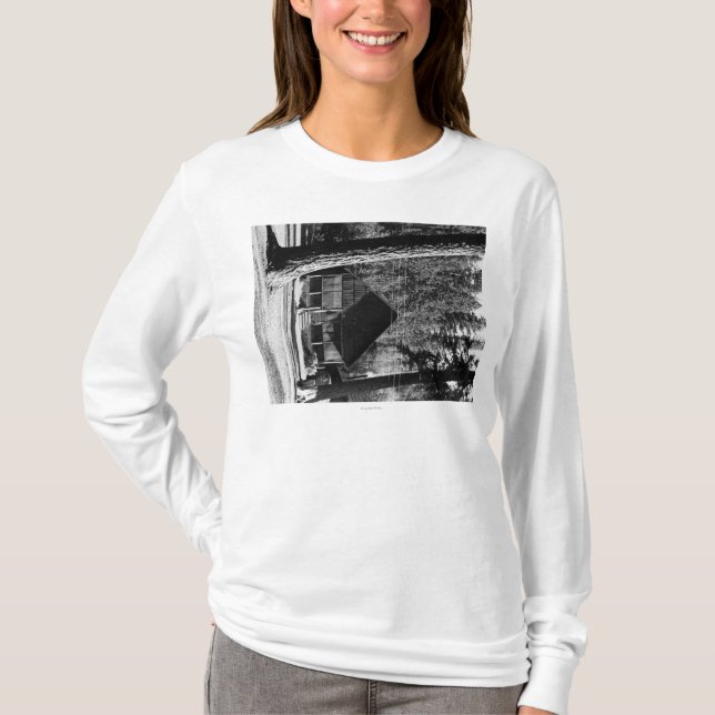 Camiseta Fotografía de la opinión de la cabina del lago (Anverso)