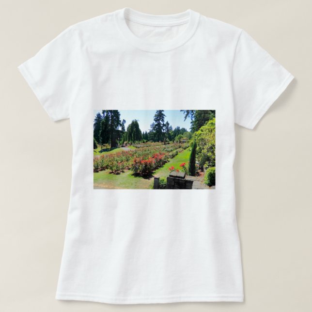 Camiseta Fotografía de la rosaleda, Portland, Oregon (Diseño del anverso)