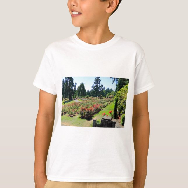 Camiseta Fotografía de la rosaleda, Portland, Oregon (Anverso)