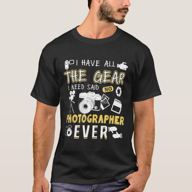 Camiseta Fotografía de Lover Gift Tee Shirt Cámara divertid (Anverso)