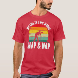 Camiseta Fotografía De Mi Vida En Dos Palabras Ajustar Y Na