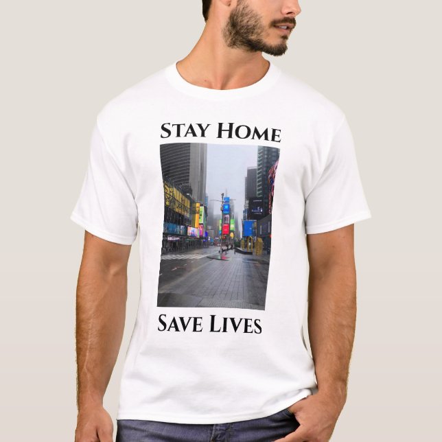 Camiseta Fotografía de New York Stay Home Distancing social (Anverso)