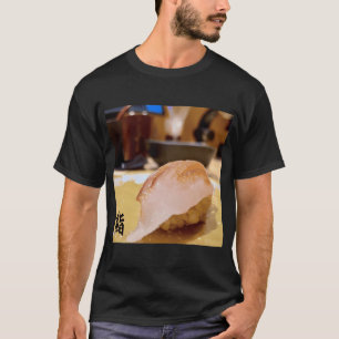 Camiseta Fotografía de Nigiri Aburi de Sushi Japonés en Pla